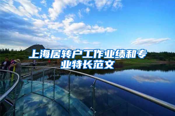 上海居转户工作业绩和专业特长范文