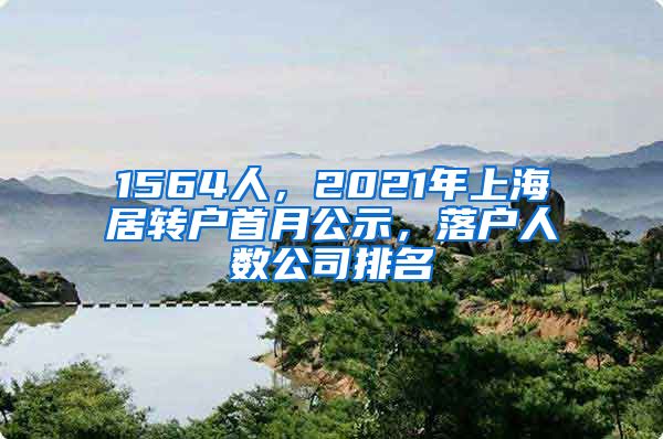 1564人，2021年上海居转户首月公示，落户人数公司排名