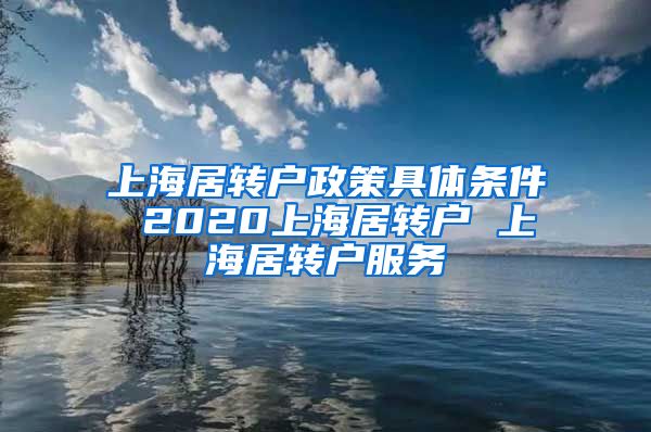 上海居转户政策具体条件 2020上海居转户 上海居转户服务