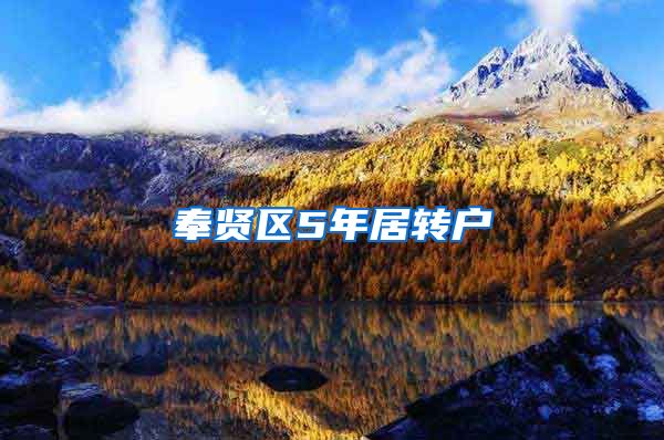 奉贤区5年居转户