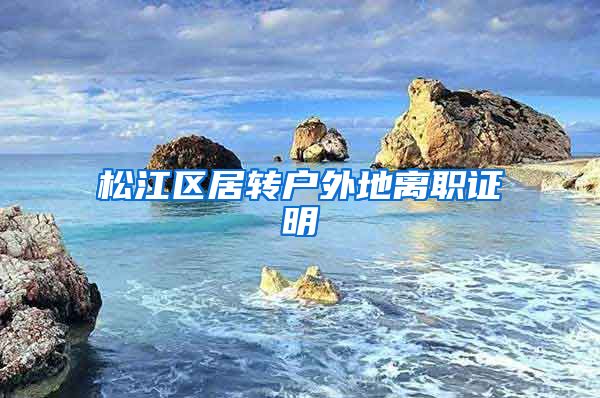 松江区居转户外地离职证明