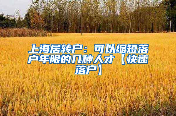 上海居转户：可以缩短落户年限的几种人才【快速落户】