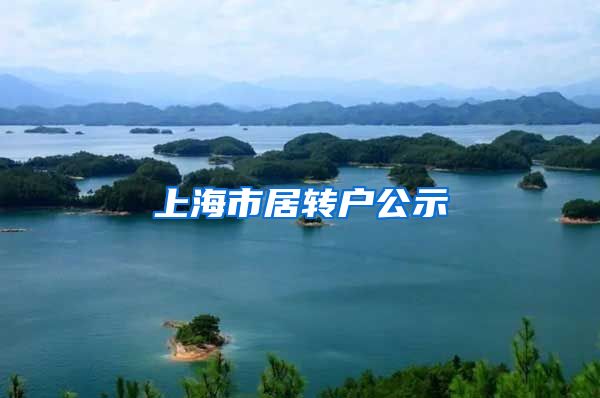 上海市居转户公示