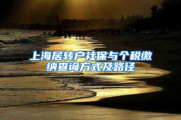 上海居转户社保与个税缴纳查询方式及路径