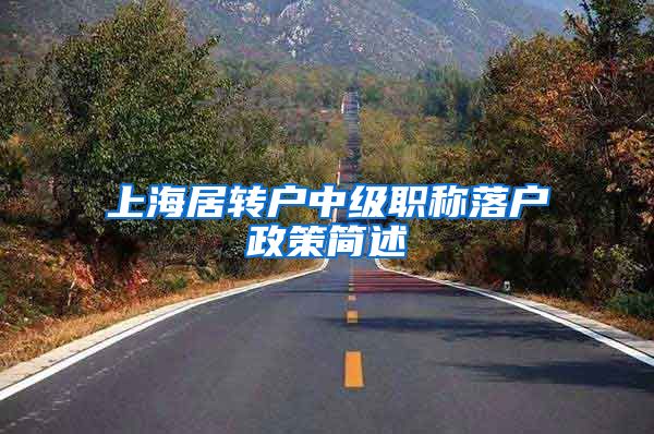 上海居转户中级职称落户政策简述