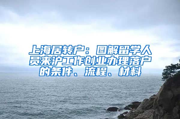 上海居转户：图解留学人员来沪工作创业办理落户的条件、流程、材料