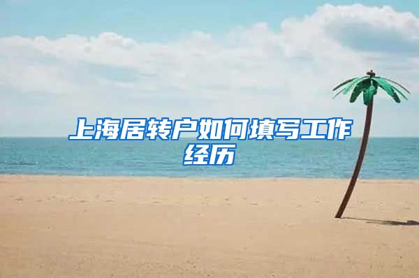 上海居转户如何填写工作经历