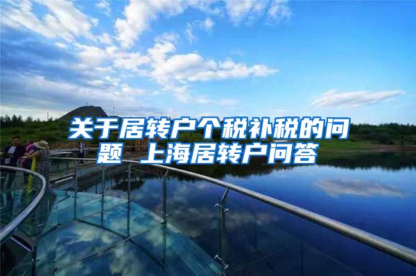 关于居转户个税补税的问题 上海居转户问答