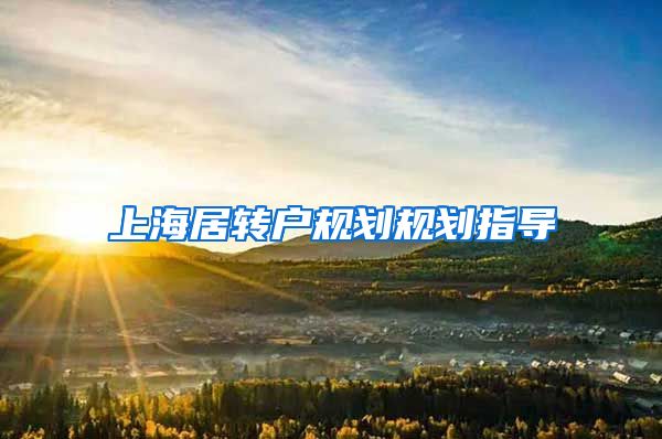 上海居转户规划规划指导