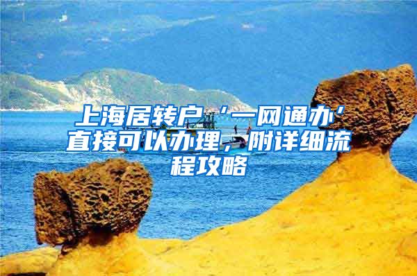 上海居转户‘一网通办’直接可以办理，附详细流程攻略