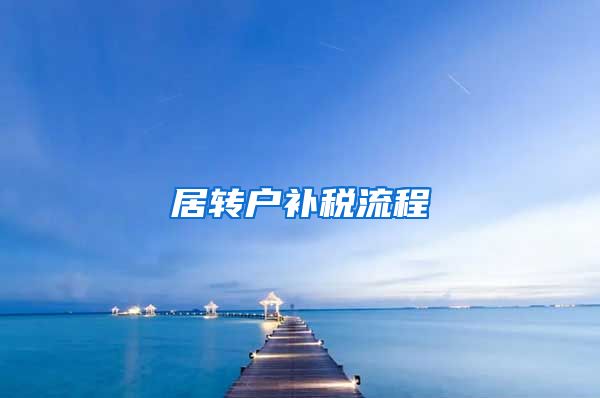 居转户补税流程