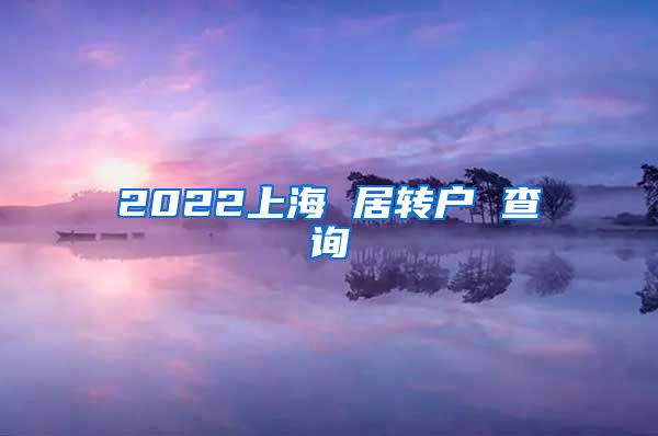 2022上海 居转户 查询
