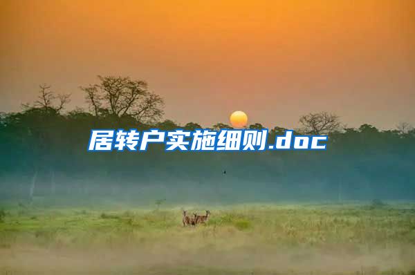 居转户实施细则.doc