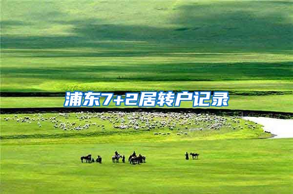 浦东7+2居转户记录