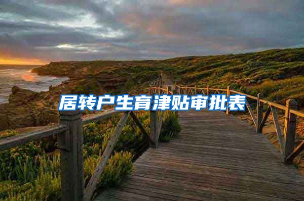 居转户生育津贴审批表