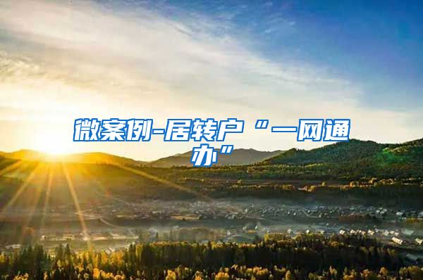 微案例-居转户“一网通办”