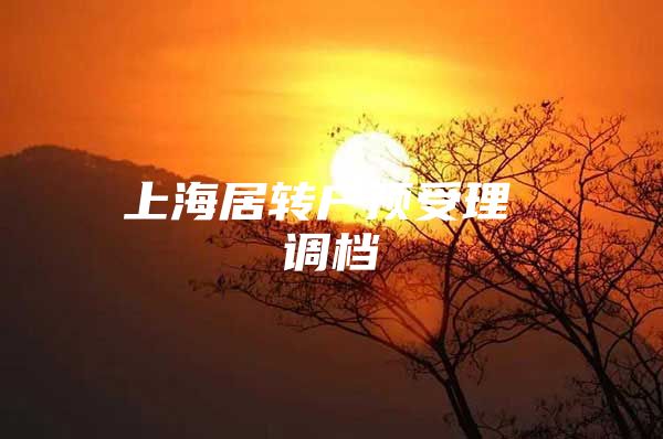 上海居转户预受理 调档